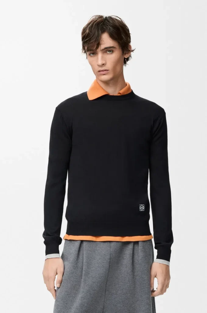 Sweater in wool Black/Grey