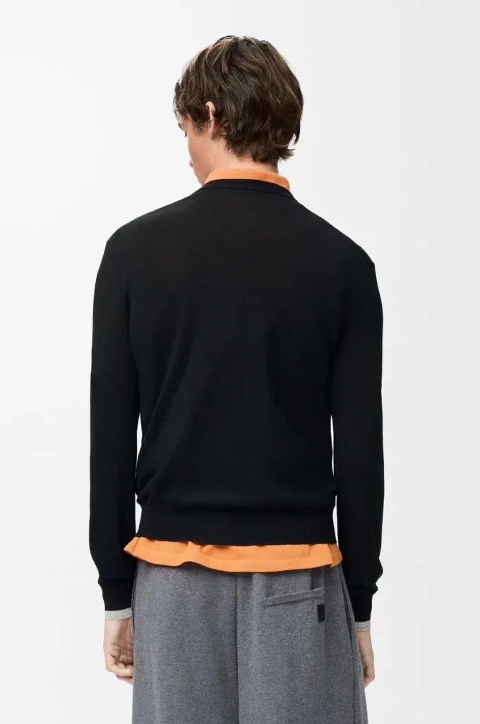 Sweater in wool Black/Grey