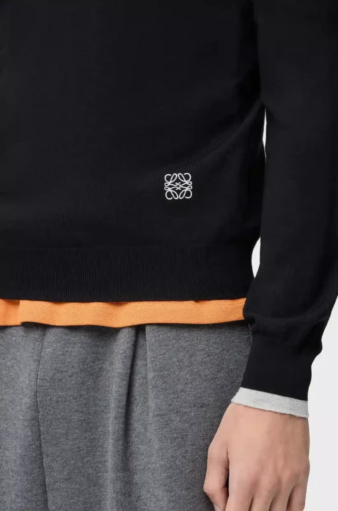 Sweater in wool Black/Grey