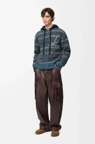 Sweater in wool blend Blue/Multicolor