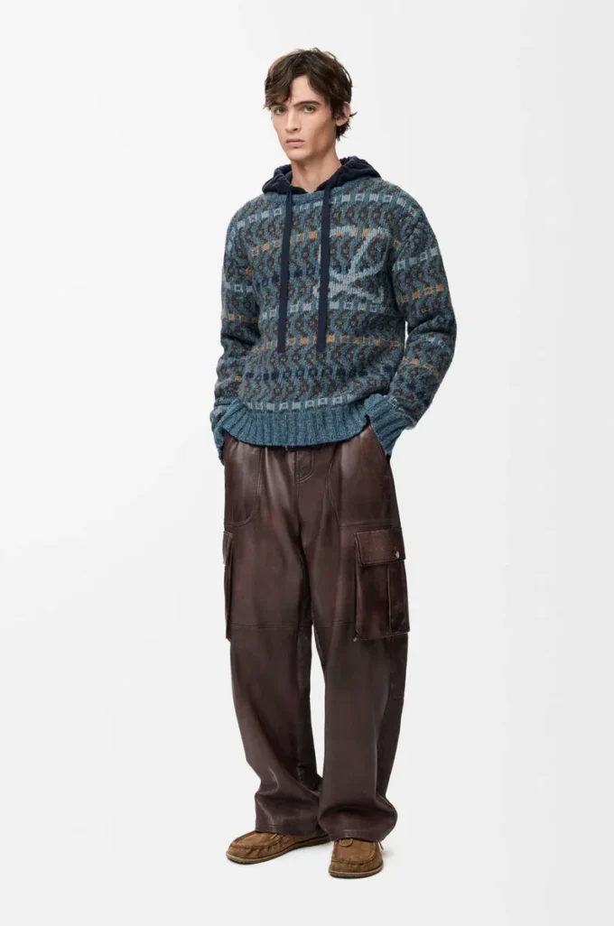 Sweater in wool blend Blue/Multicolor Sweater in wool blend Blue/Multicolor