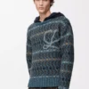 Sweater in wool blend Blue/Multicolor Sweater in wool blend Blue/Multicolor