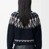Sweater in wool blend Navy/Multicolor Sweater in wool blend Navy/Multicolor