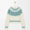 Sweater in wool blend White/Mint Sweater in wool blend White/Mint