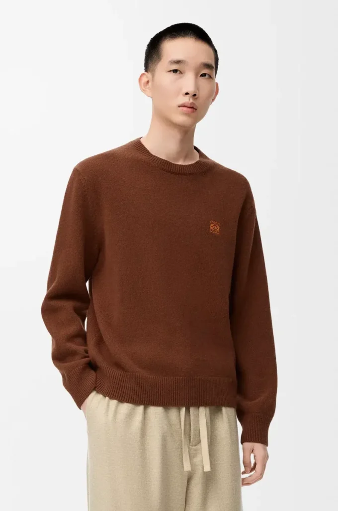 Sweater in wool Brown