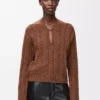 Sweater in wool Brown Sweater in wool Brown