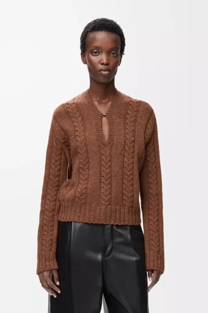 Sweater in wool Brown Sweater in wool Brown