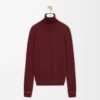 Sweater in wool Burgundy/Orange Sweater in wool Burgundy/Orange