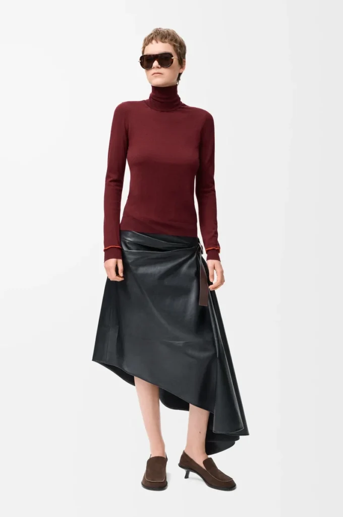 Sweater in wool Burgundy/Orange Sweater in wool Burgundy/Orange