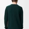 Sweater in wool Dark Green/Multicolour Sweater in wool Dark Green/Multicolour