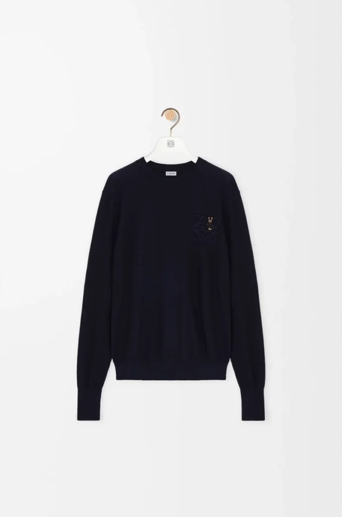Sweater in wool Dark Navy Blue Sweater in wool Dark Navy Blue
