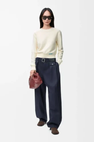 Sweater in wool Ecru
