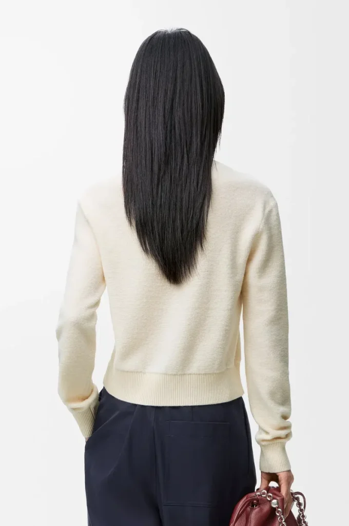 Sweater in wool Ecru Sweater in wool Ecru