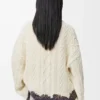 Sweater in wool Ecru/Brown Sweater in wool Ecru/Brown
