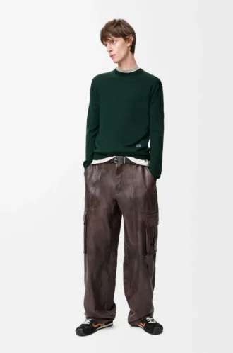 Sweater in wool Green/Blue