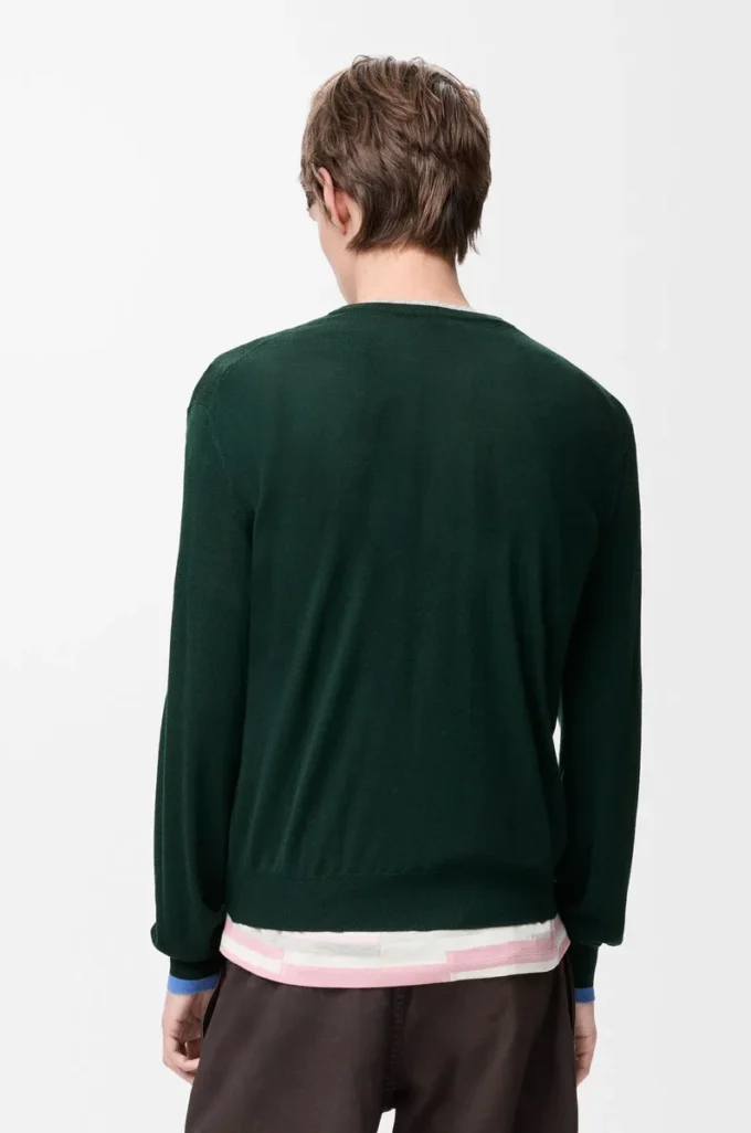 Sweater in wool Green/Blue Sweater in wool Green/Blue