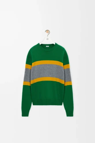 Sweater in wool Green/Grey