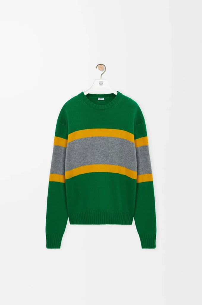 Sweater in wool Green/Grey Sweater in wool Green/Grey