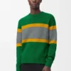 Sweater in wool Green/Grey Sweater in wool Green/Grey