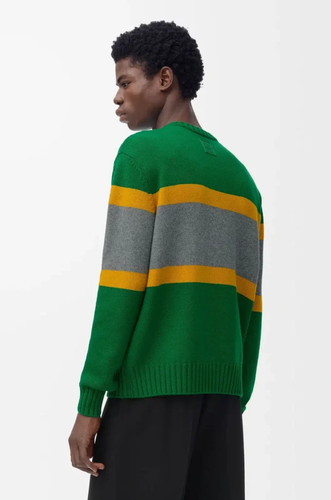 Sweater in wool Green/Grey Sweater in wool Green/Grey