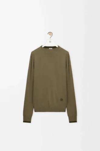 Sweater in wool Green/Khaki Green