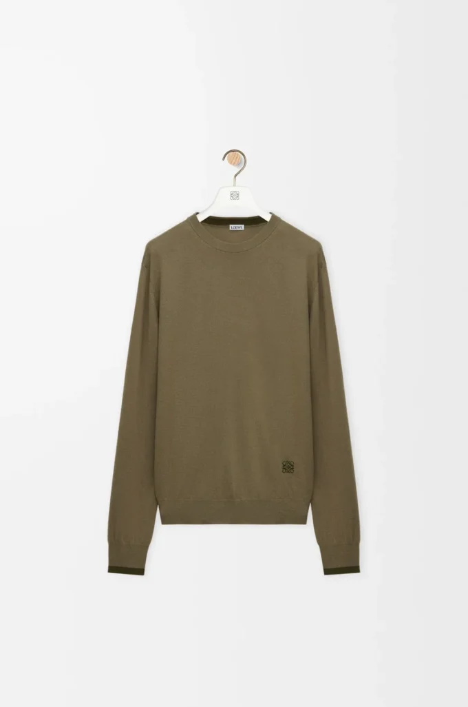 Sweater in wool Green/Khaki Green Sweater in wool Green/Khaki Green