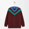 Sweater in wool Green/Red/Multicolor Sweater in wool Green/Red/Multicolor