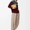 Sweater in wool Green/Red/Multicolor Sweater in wool Green/Red/Multicolor