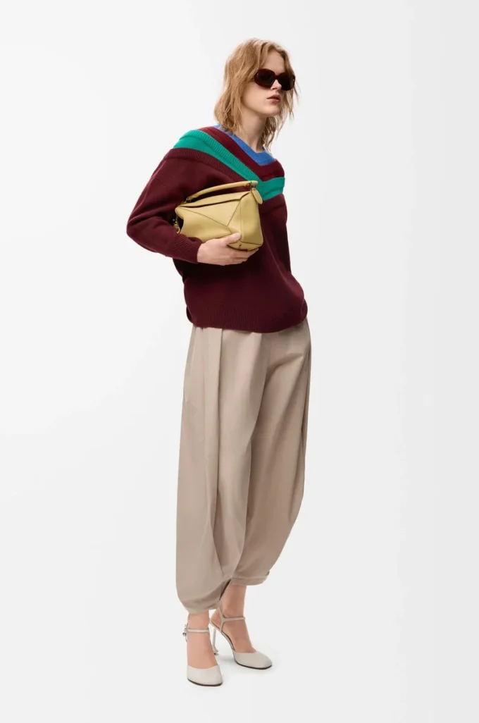 Sweater in wool Green/Red/Multicolor Sweater in wool Green/Red/Multicolor