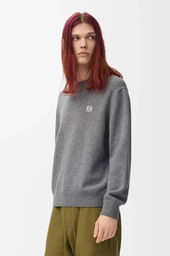 Sweater in wool Grey Melange Sweater in wool Grey Melange