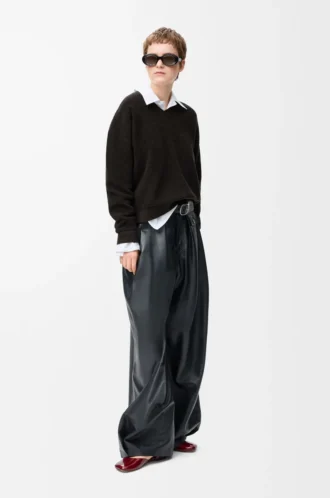 Sweater in wool Khaki Green