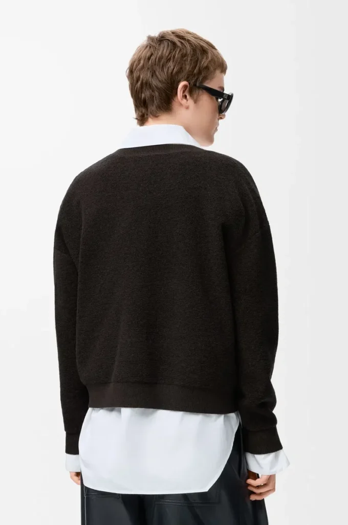 Sweater in wool Khaki Green Sweater in wool Khaki Green
