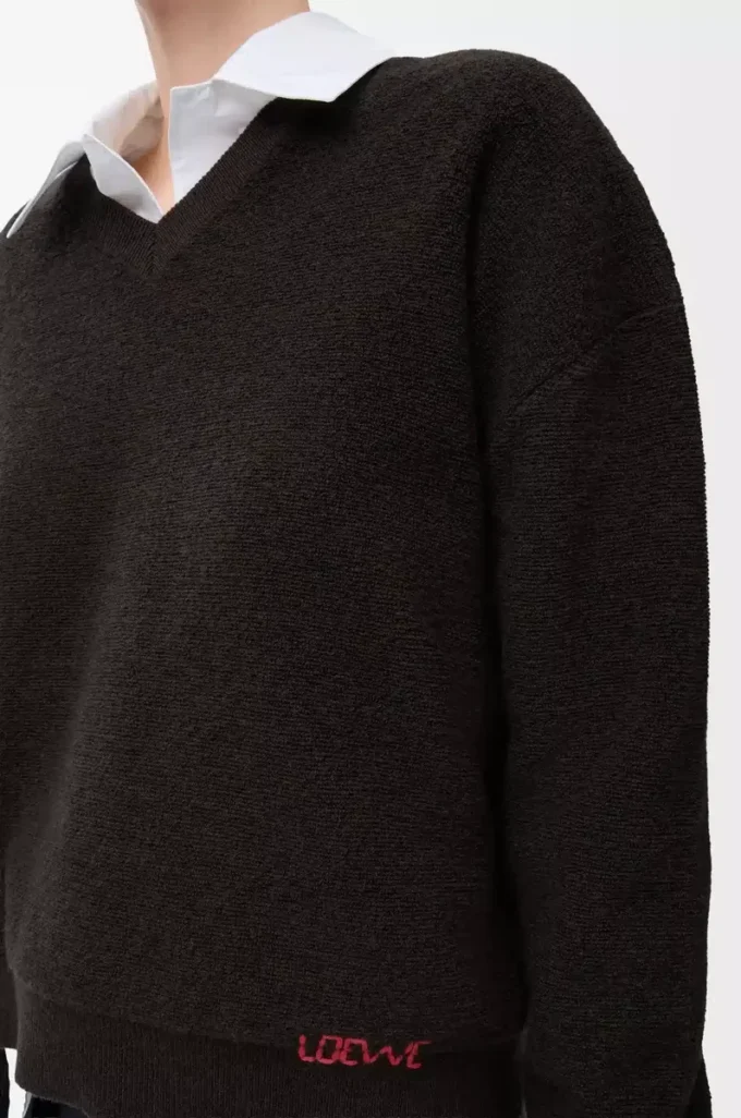 Sweater in wool Khaki Green Sweater in wool Khaki Green