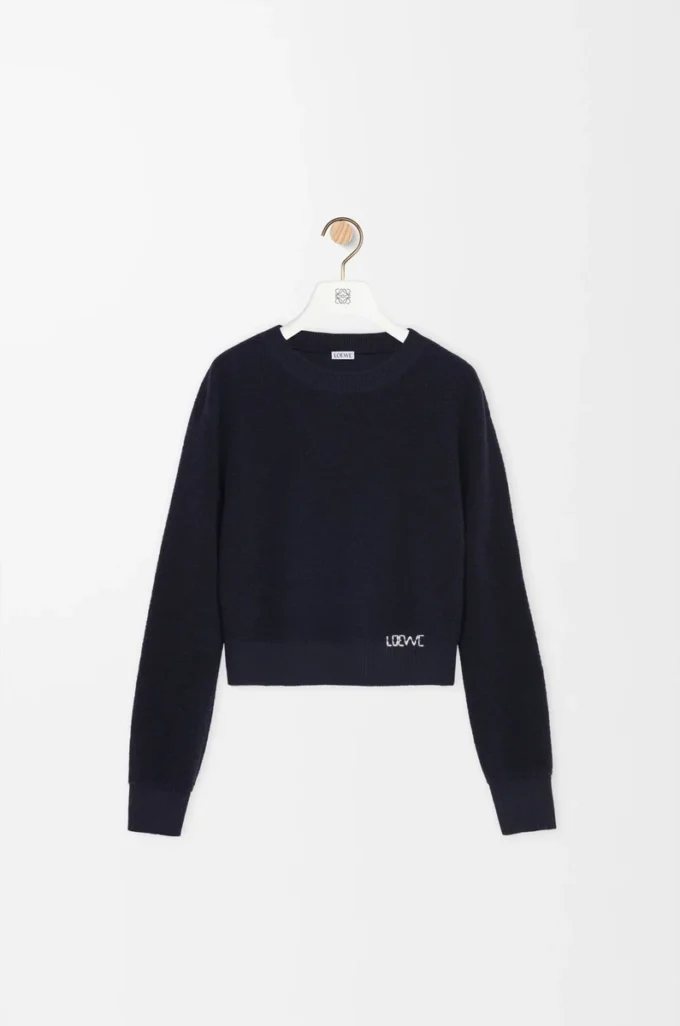 Sweater in wool Navy Blue Sweater in wool Navy Blue