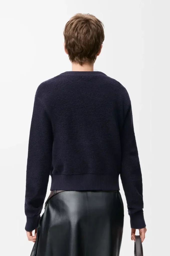 Sweater in wool Navy Blue Sweater in wool Navy Blue