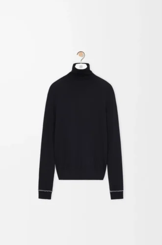 Sweater in wool Navy/Grey