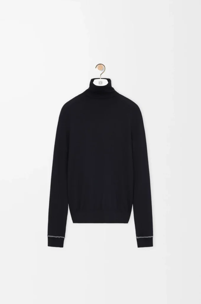 Sweater in wool Navy/Grey Sweater in wool Navy/Grey