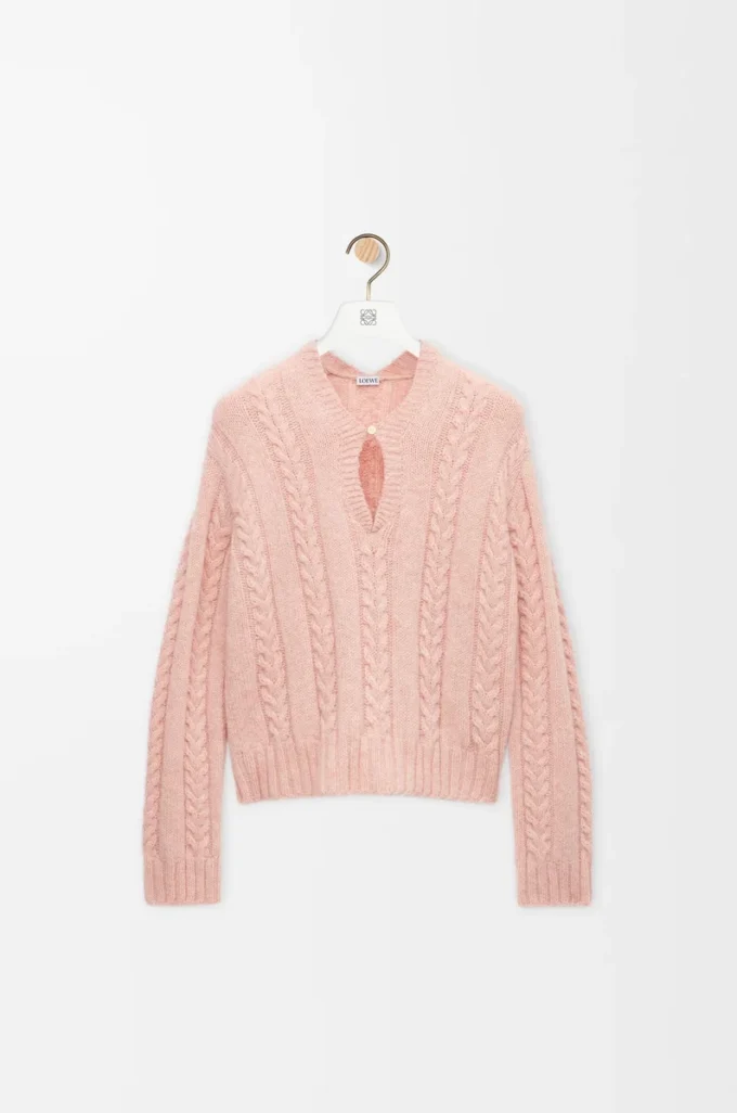 Sweater in wool Pink Sweater in wool Pink