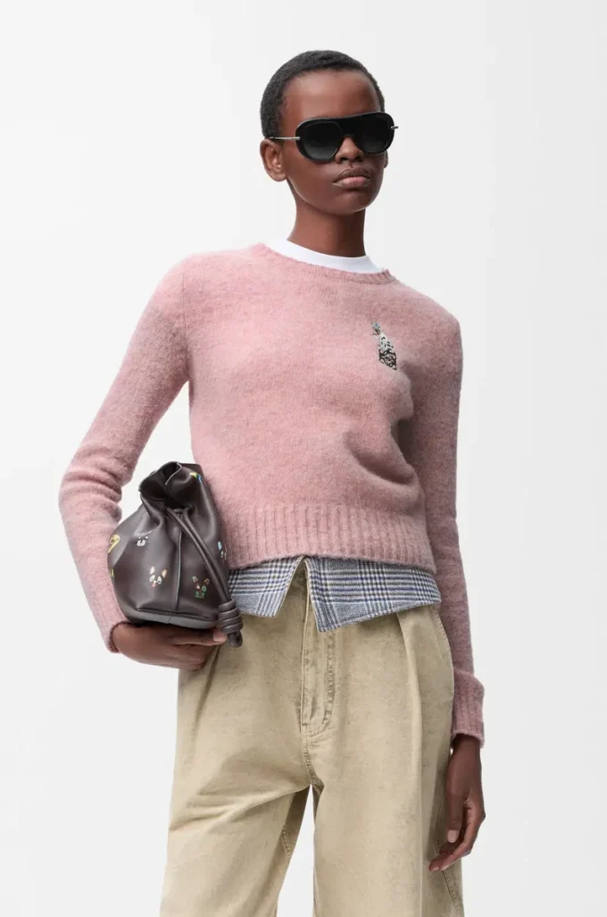 Sweater in wool Pink Sweater in wool Pink