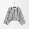 Sweater in wool White/Black Sweater in wool White/Black