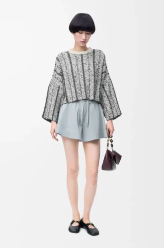 Sweater in wool White/Black