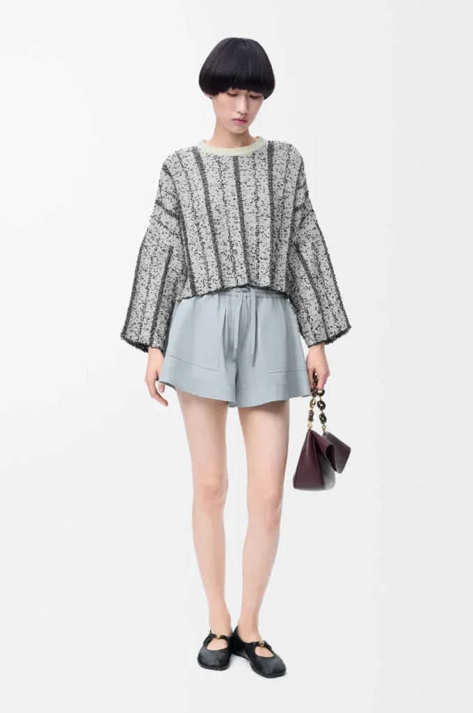 Sweater in wool White/Black Sweater in wool White/Black