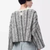 Sweater in wool White/Black Sweater in wool White/Black