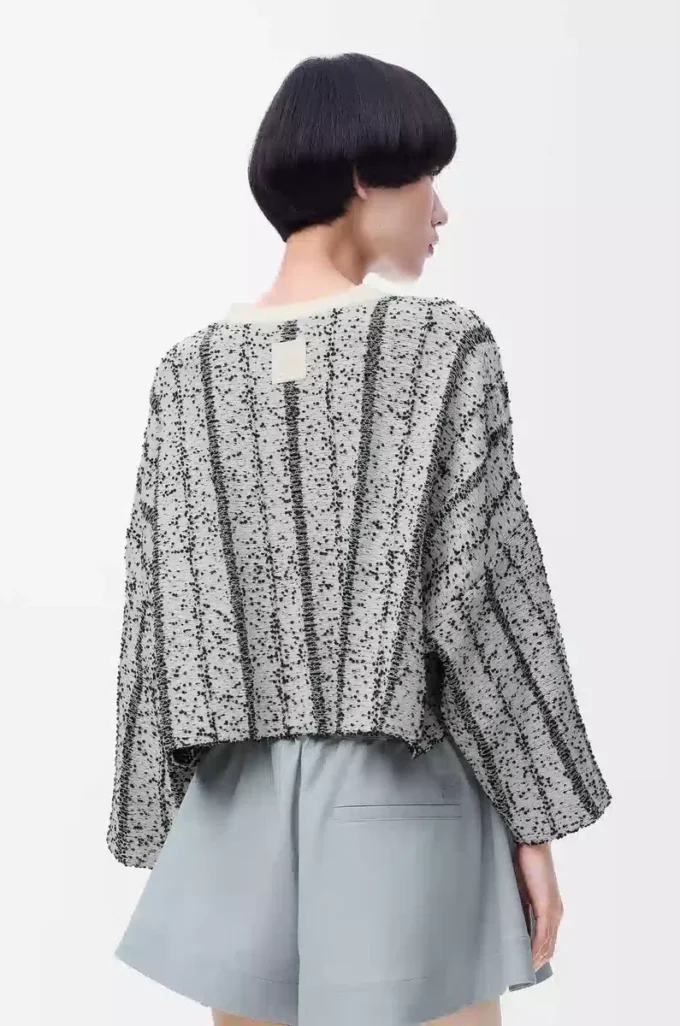 Sweater in wool White/Black Sweater in wool White/Black