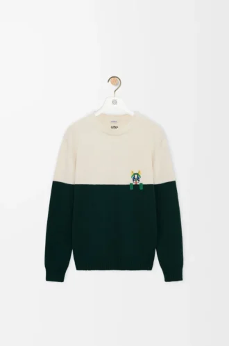 Sweater in wool White/Green