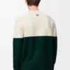 Sweater in wool White/Green Sweater in wool White/Green