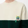 Sweater in wool White/Green Sweater in wool White/Green