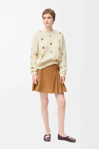 Sweater in wool White/Multicolor