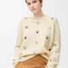 Sweater in wool White/Multicolor Sweater in wool White/Multicolor