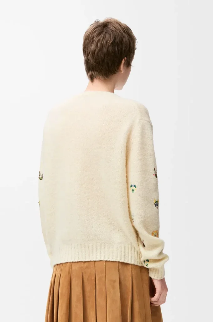 Sweater in wool White/Multicolor Sweater in wool White/Multicolor